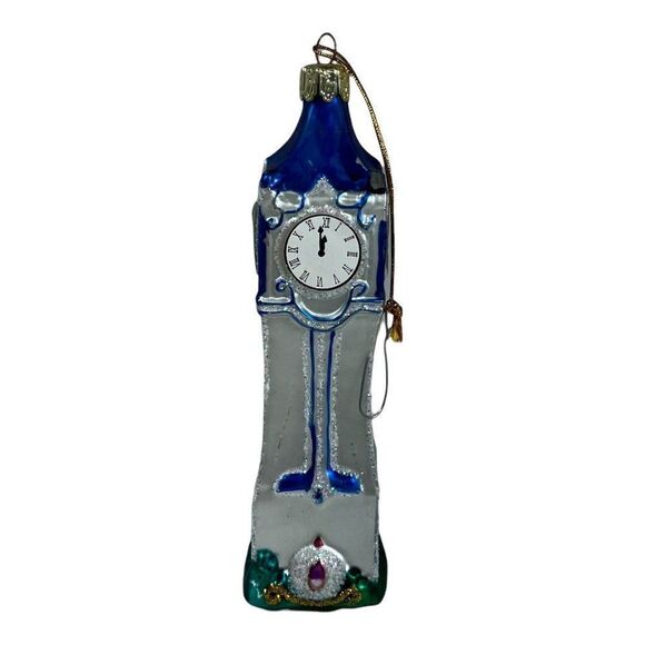 Vintage Disney Clock Tower Christmas Ornament Cinderella Castle Blown Glass - Picture 1 of 4